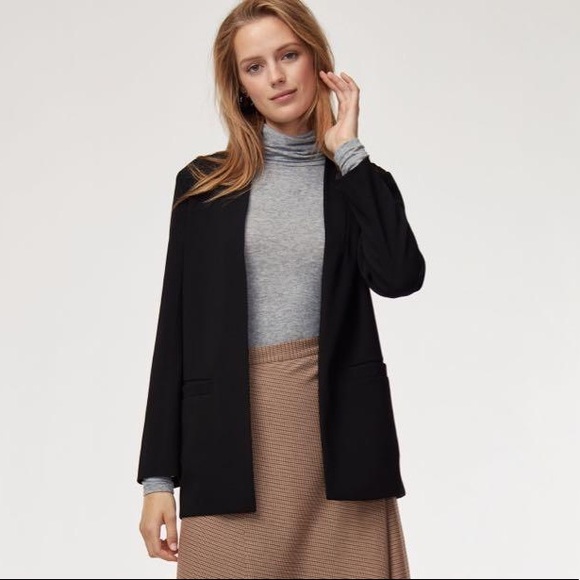 Aritzia Wilfred Solaina Blazer, BLACK, XS - Picture 1 of 7